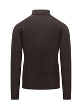 Filippo De Laurentiis Brown Wool Long Sleeve Polo - Collezione Happy Birthday | Lidia Shopping