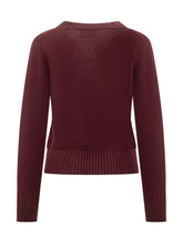 Alpha Studio Wool Sweater Burgundy with Brooch - Alpha Studio | Lidia Shopping