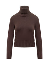 Alpha Studio Brown Wool Turtleneck Sweater - Alpha Studio | Lidia Shopping