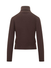 Alpha Studio Brown Wool Turtleneck Sweater - Alpha Studio | Lidia Shopping