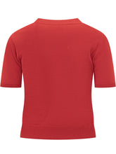 Alpha Studio Red Wool Short-Sleeve Sweater - Alpha Studio | Lidia Shopping