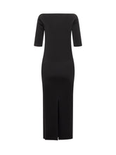 Abito Alpha Studio Nero con Scollo a Barca - Abbigliamento Donna | Lidia Shopping