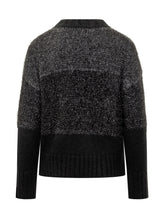 Maglia Alpha Studio Nera Lurex a Contrasto - Abbigliamento Donna | Lidia Shopping