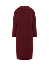 Double-Breasted Wool Coat Bordeaux Alpha Studio - Alpha Studio | Lidia Shopping