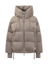 Duno Piumino Beige con Cappuccio Imbottito - Abbigliamento Donna | Lidia Shopping