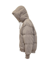Duno Piumino Beige con Cappuccio Imbottito - Abbigliamento Donna | Lidia Shopping