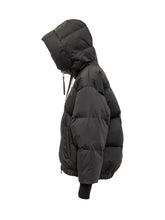 Duno Piumino Nero con Cappuccio Imbottito - Abbigliamento Donna | Lidia Shopping