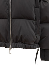 Duno Piumino Nero con Cappuccio Imbottito - Abbigliamento Donna | Lidia Shopping