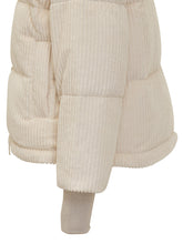 Duno Piumino Beige in Velluto a Coste - Abbigliamento Donna | Lidia Shopping