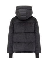 Duno Piumino Nero in Velluto a Coste - Abbigliamento Donna | Lidia Shopping