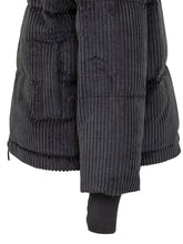 Duno Piumino Nero in Velluto a Coste - Abbigliamento Donna | Lidia Shopping