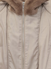 Duno Piumino Beige con Cappuccio in Pelliccia - Abbigliamento Donna | Lidia Shopping