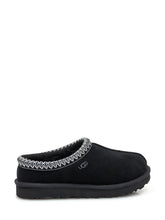 UGG Sabot Tasman in Suede Nero con Finitura Ricamata - Collezione Happy Birthday | Lidia Shopping