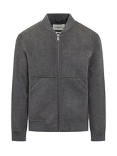 Amaranto Grey Wool Jacket with Zip - Amaranto | Lidia Shopping