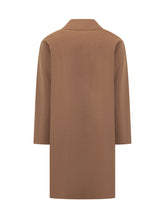 Amaranto Camel Wool Single-Breasted Coat - Amaranto | Lidia Shopping