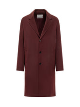 Amaranto long coat in burgundy with classic lapels - Amaranto | Lidia Shopping