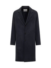 Amaranto Blue Wool Coat with Buttons - Amaranto | Lidia Shopping
