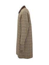 Amaranto Checked Coat with Velvet Collar - Amaranto | Lidia Shopping