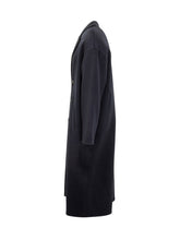 Amaranto Blue Wool Double-Breasted Coat - Amaranto | Lidia Shopping