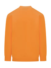 Amaranto Orange Crewneck Sweater with X Detail - Amaranto | Lidia Shopping
