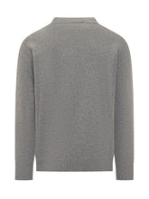 Amaranto Grey Wool Crew Neck Sweater - Amaranto | Lidia Shopping