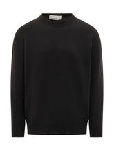 Amaranto Black Wool Crew Neck Sweater - Amaranto | Lidia Shopping