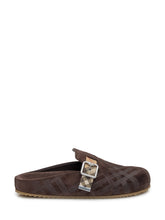 Burberry Suede Clogs with Check Buckle - Burberry | Lidia Shopping