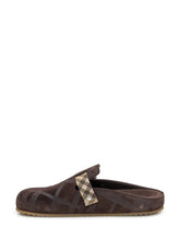 Burberry Suede Clogs with Check Buckle - Burberry | Lidia Shopping