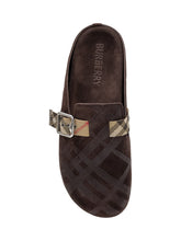 Burberry Suede Clogs with Check Buckle - Burberry | Lidia Shopping
