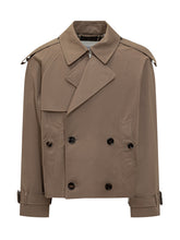 Burberry Short Double-Breasted Beige Trench - Burberry | Lidia Shopping