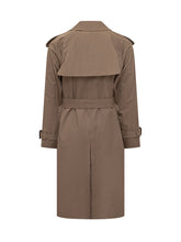 Burberry Long Double-Breasted Beige Trench - Burberry | Lidia Shopping