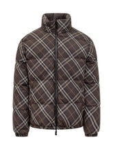 Burberry Snowdon Reversible Brown Check Puffer Jacket - Burberry | Lidia Shopping