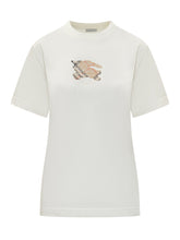 Burberry T-Shirt con Logo Cavaliere Ricamato - Abbigliamento Donna | Lidia Shopping