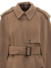 Burberry Wool Cape with Belt in Camel - Burberry | Lidia Shopping