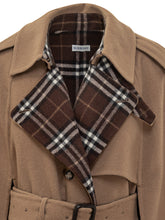 Burberry Wool Cape with Belt in Camel - Burberry | Lidia Shopping