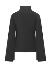 Alberta Ferretti Black High Neck Blouse with Wide Sleeves - Alberta Ferretti | Lidia Shopping