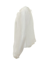 Alberta Ferretti White Chiffon Blouse with Flower - Alberta Ferretti | Lidia Shopping