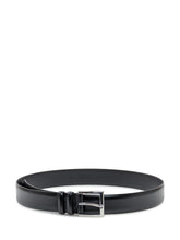 Orciani Black Leather Belt with Metal Buckle - Collezione Happy Birthday | Lidia Shopping