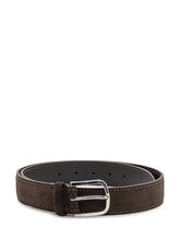 Orciani Brown Suede Leather Belt with Buckle - Collezione Happy Birthday | Lidia Shopping