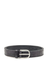 Orciani Cintura in Pelle Nera Effetto Coccodrillo - Accessori Uomo | Lidia Shopping