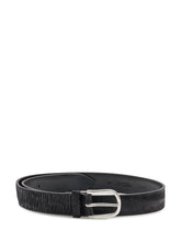 Orciani Cintura in Pelle Nera Testurizzata - Accessori Uomo | Lidia Shopping