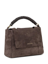 Orciani Brown Suede Bag with Braided Handle - Collezione Happy Birthday | Lidia Shopping