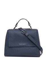 Orciani Borsa in Pelle Blu con Patta e Manico Superiore - Borse A Mano Donna | Lidia Shopping