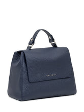 Orciani Borsa in Pelle Blu con Patta e Manico Superiore - Borse A Mano Donna | Lidia Shopping
