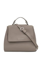 Orciani Borsa in Pelle Taupe con Patta e Manico Superiore - Borse A Mano Donna | Lidia Shopping