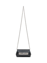 Orciani Black Leather Clutch with Silver Chain Detail - Collezione Happy Birthday | Lidia Shopping