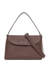 Orciani Brown Leather Shoulder Bag with Flap - Collezione Happy Birthday | Lidia Shopping