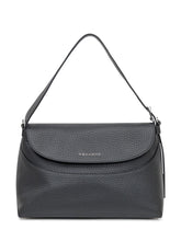 Orciani Black Leather Shoulder Bag with Flap - Collezione Happy Birthday | Lidia Shopping