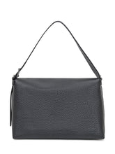 Orciani Black Leather Shoulder Bag with Flap - Collezione Happy Birthday | Lidia Shopping