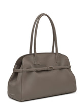 Orciani Taupe Leather Handbag with Metal Detail - Collezione Happy Birthday | Lidia Shopping